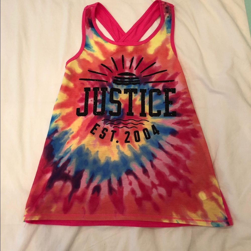justice tie dye girls shirt!